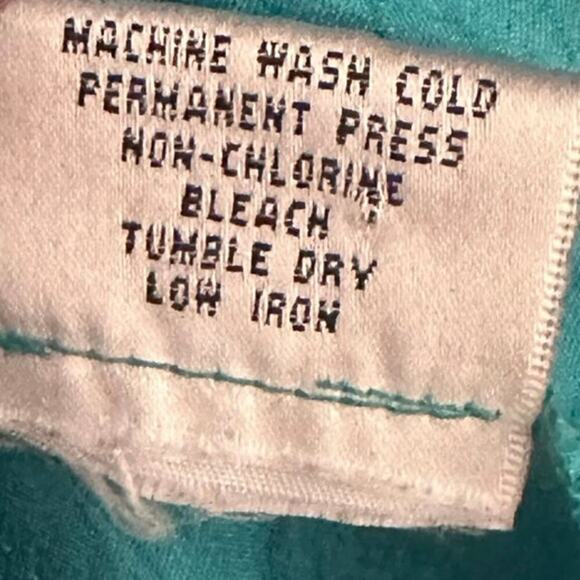 Vintage 80s Teddi Embroidered Women’s Blouse M Teal Puff Sleeve Flower Appliqué - Picture 5 of 5